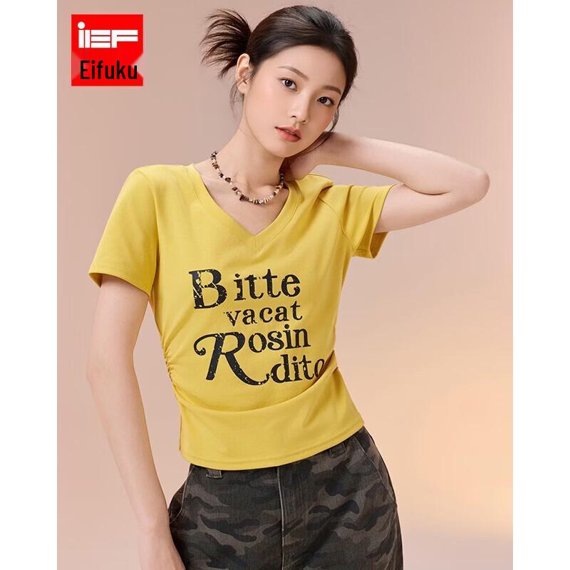 IEF Women's Printed Backless Slim Fit T-shirt