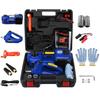 180W 3 IN 1 Electric Hydraulic Floor Car Jack Tire Inflator Pump LED Light 480N.M Electric Impact Wrench Car Repair Tool