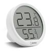Dretec Heat Stroke Prevention Heat Prevention Temperature Humidity Magnet Stand Simple Round Small Compact Thin Stylish Digital Large Screen White
