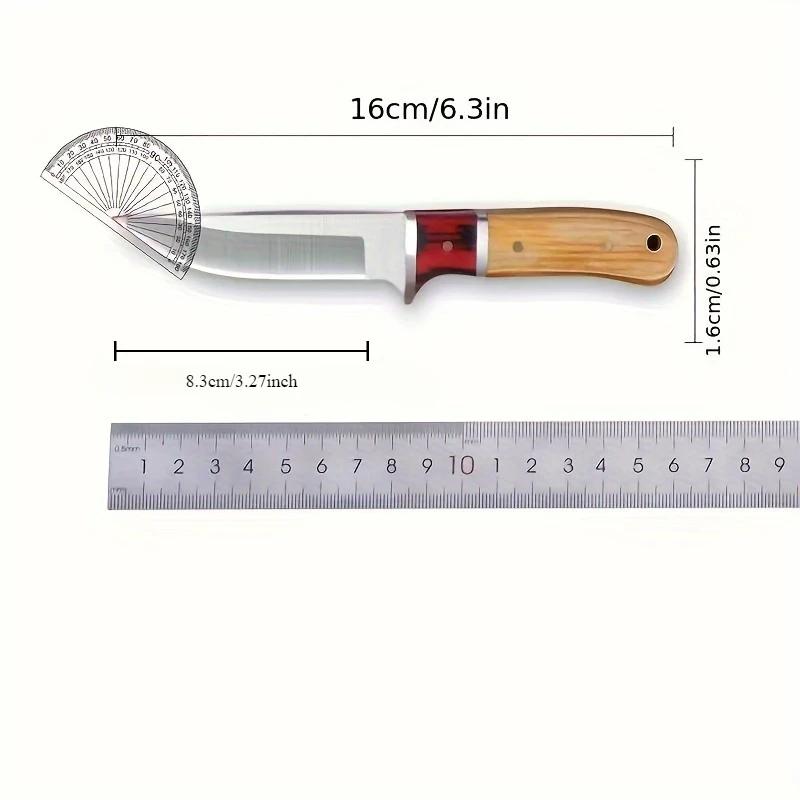 1pc Solid Wood Multi-use Stainless Steel Fruit Knife Chef's Knife Meat Knife Cut Steak Knife