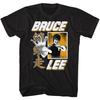 Bruce Lee Mens Hand T-Shirt, Large X Tall, Black