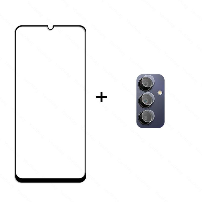 For Samsung Galaxy A15 Glass Samsung A15 Tempered Glass Full Cover Screen Protector Camera Film Galaxy A15 A14 A05 A05S Glass