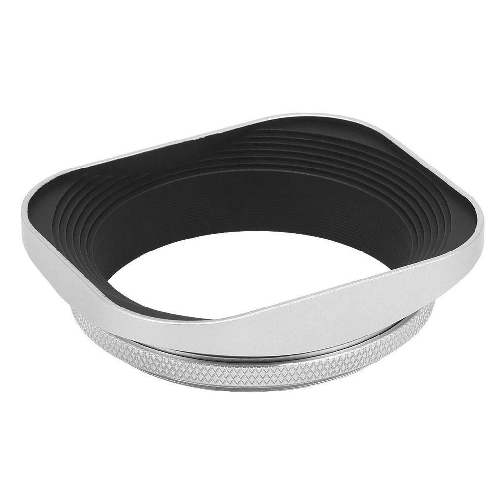 Haoge LH-W55T 55mm Square Metal Screw-in Lens Hood with Shade Design Cap for Canon, Nikon, Sony, Leica, Zeiss, Voigtlander, and Fujifilm