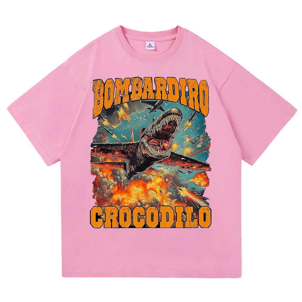 Brr Brr Patapim T Shirt Unisex Funny Italian Brainrot Meme Tshirt Cool Bombardiro Crocodillo Tralalero Tralala Cotton Tees Shirts