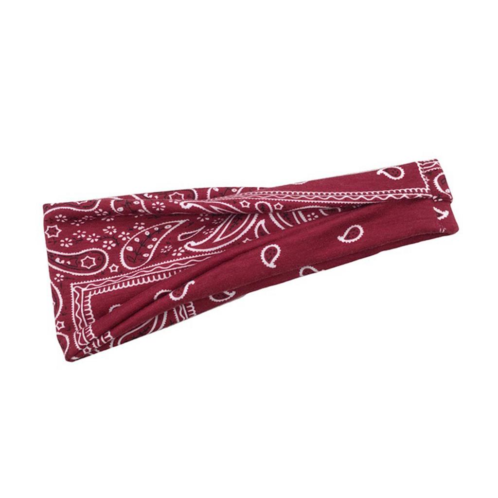 Boho Headbands Paisley Hair Bands Knoted Turban Headband Stretch Twist Head Wraps Stripe Cloth Head Bands for Women and Girls