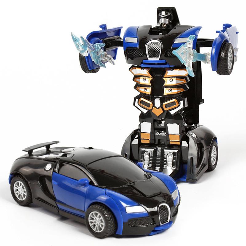 Kids Inertia Transforming Race Car Toy With Onebutton Morph For Boys Learning And Play