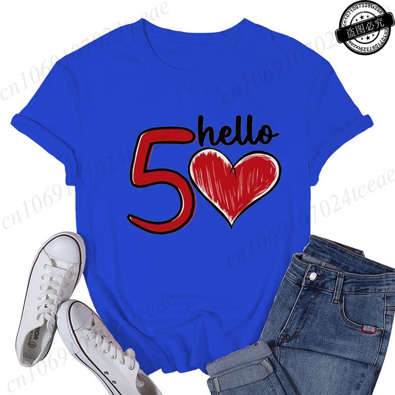Hello Birthday TShirt for Women Clothing th Print TShirts Clothes Short Sleeve Tees Birthday Girls Party Tshirt Tops
