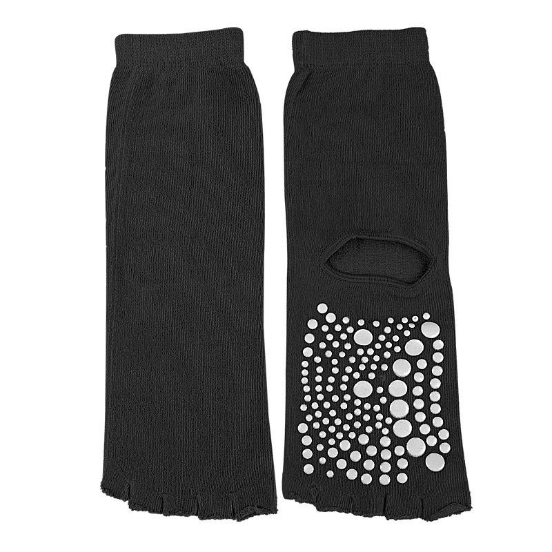 Cross-Border Yoga Split-Toe and Heel-Revealing Five-Finger Socks with PVC Dots