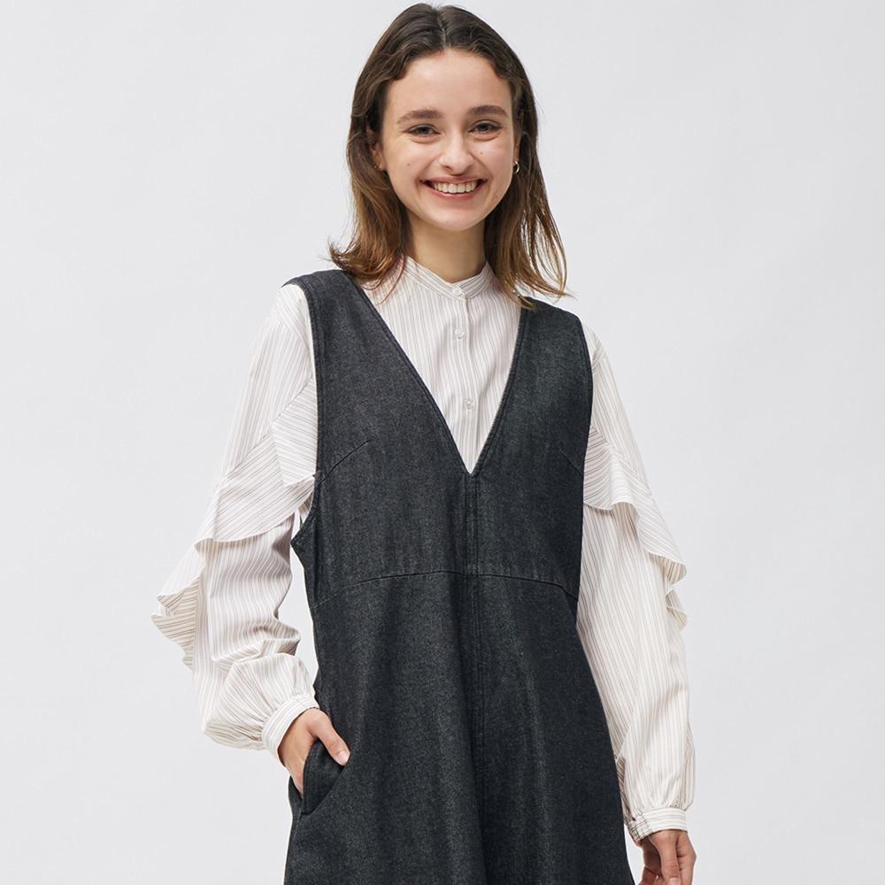 

Блузка с длинными рукавами и полосками GU by Uniqlo