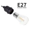 Pacote com 10 Lâmpadas LED Filamento S14 para Luzes de Fio E26 E27 1W 2W Branco Quente Cobertura de PC 5V 24V 220V Decoração Externa
