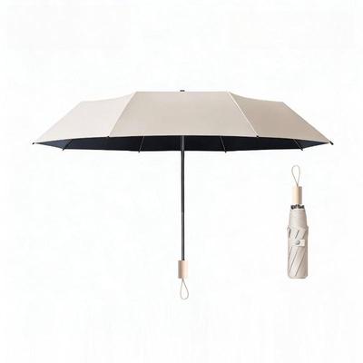 Rainproof Windowproof Dual-purpose Sun Umbrella UV Protection Sunshade Black Vinyl Retro Simple and Stylish Women's Umbrella