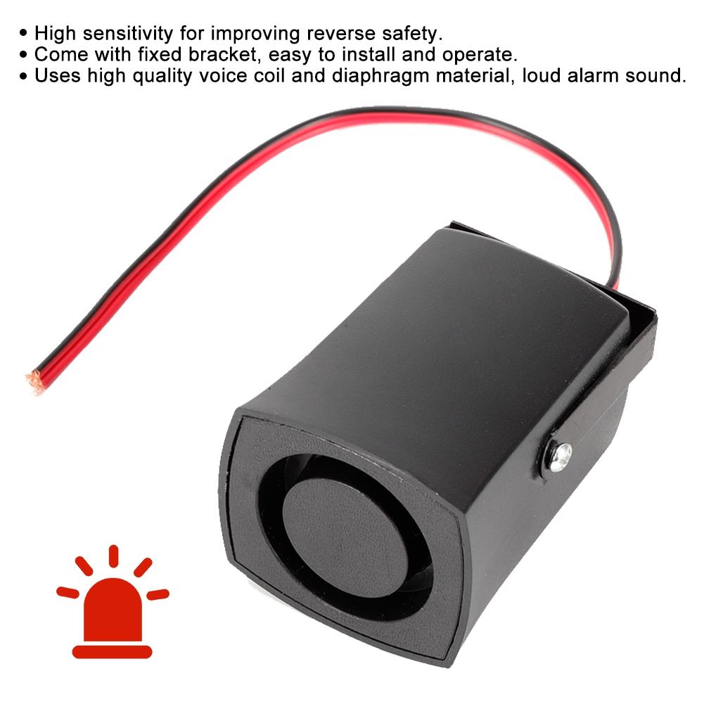 Universal 12V 115db Car Reversing Alarm Back Up Horn Beeper Buzzer Black