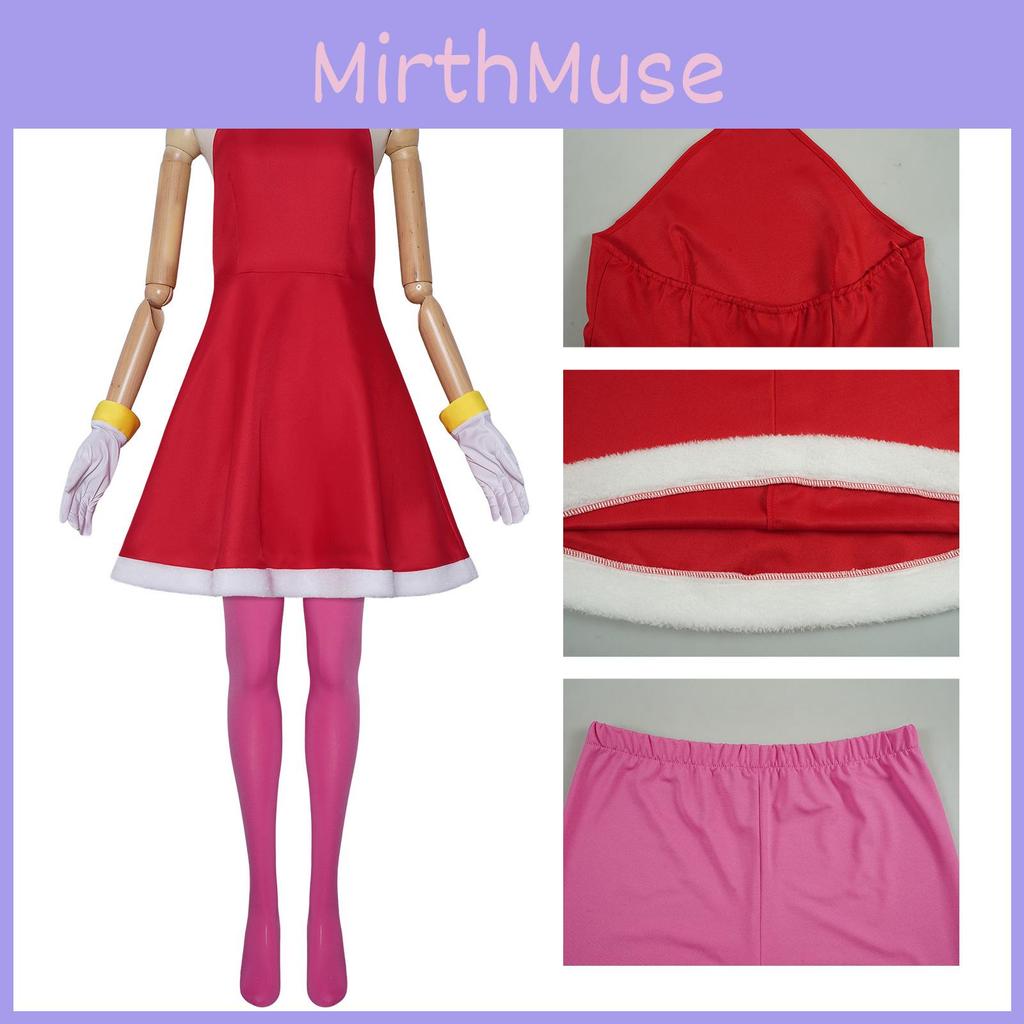 Cosplay Amy Rose Anime Stage Performance Costume Halloween Womens Dress