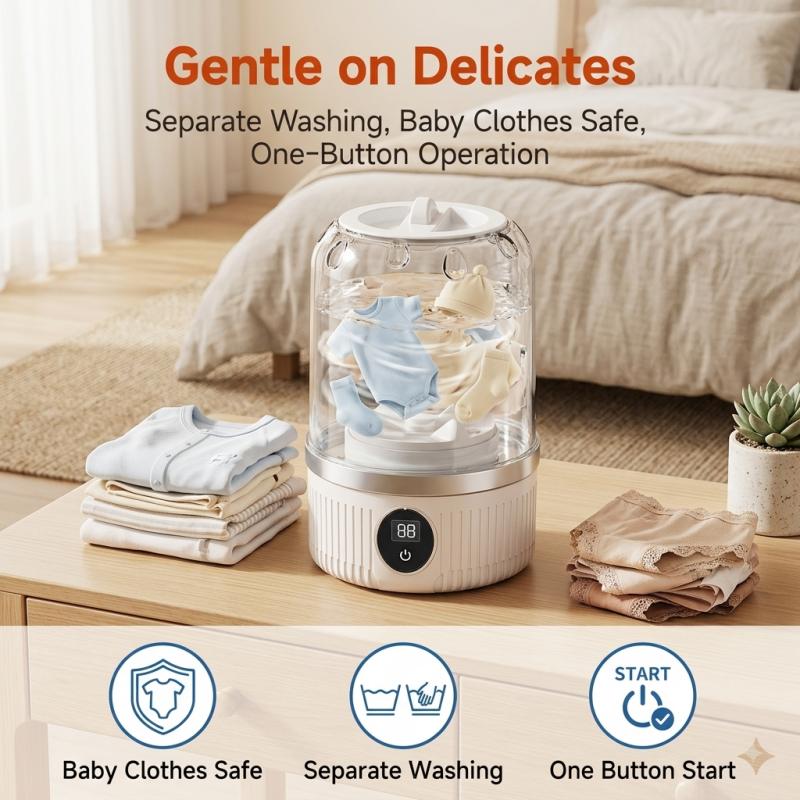 Mini Laundry Cup Portable Underwear Washing Machine Small Special for Maternal And Infant Clothing No Installation Required