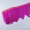 1Meter Colored Goose Feathers Trims Real Geese Feather Trim Tassel Fringe Ribbon White Black Feather Crafts Clothes Accessories