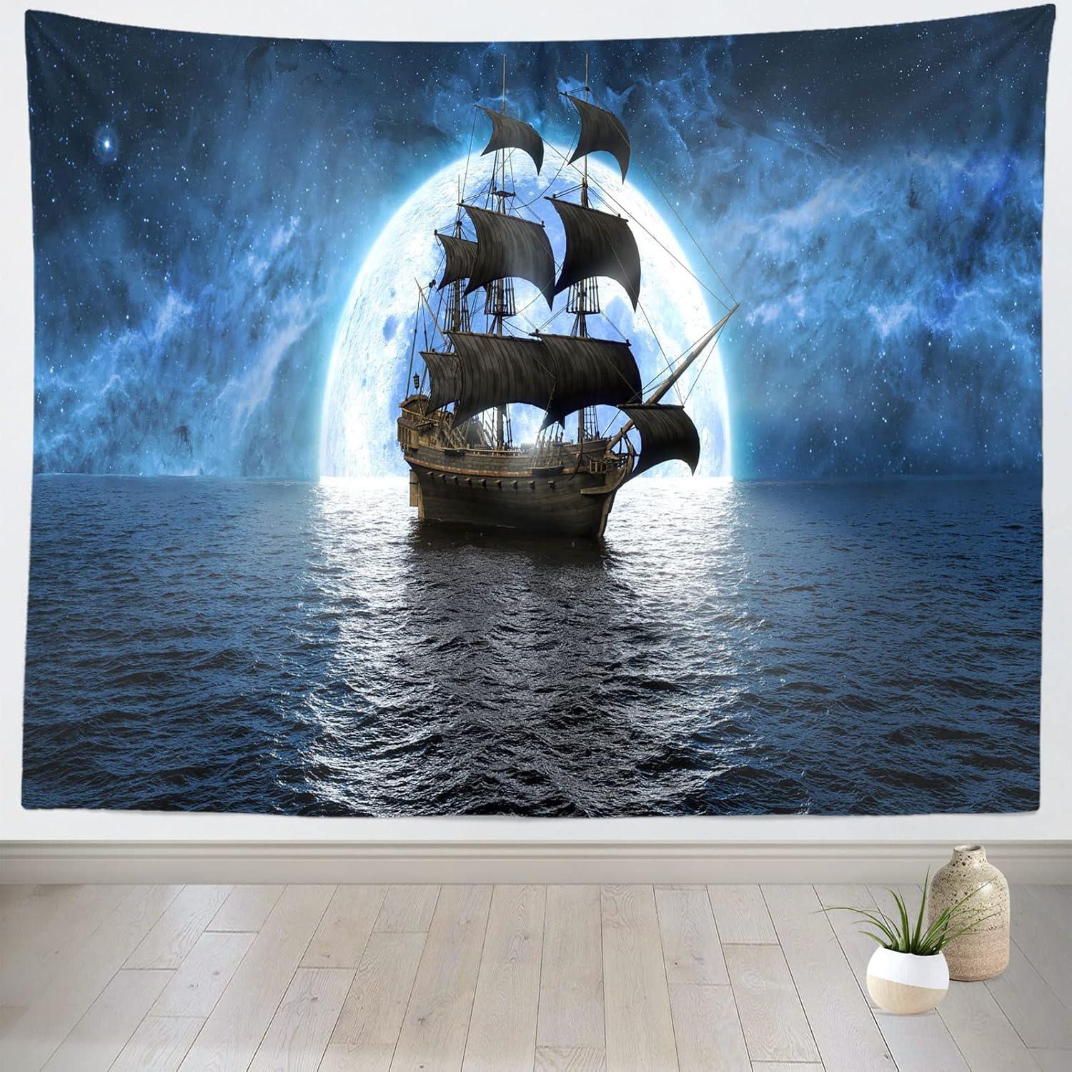 Tapestry wall of a pirate ship corfoto 75x100