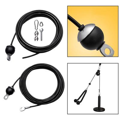 Steel Cable Pulley Machine with Stop Balls, 7x19 Diameter 5M Cable Fitness