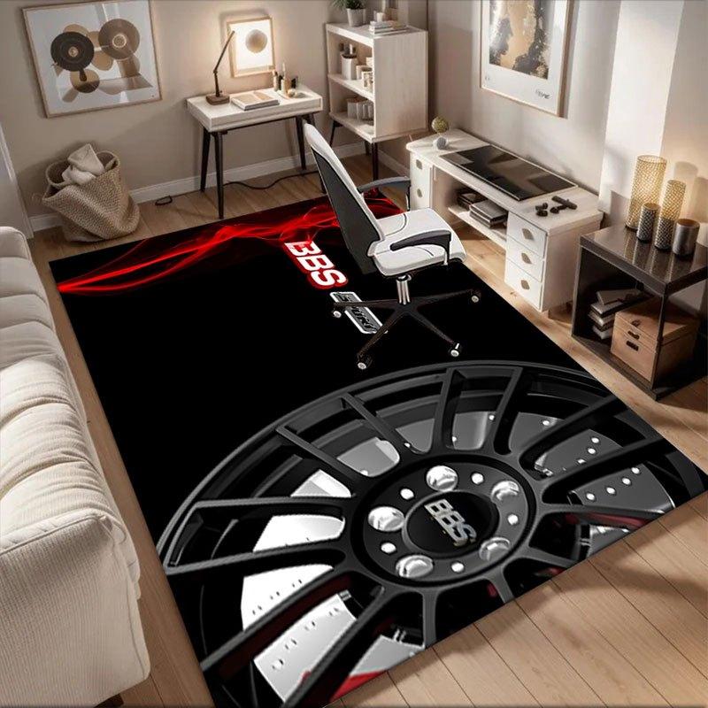

BBS Wheels - High Performance Aluminum Alloy Racing Wheels for CarsOffice Mat Perfect for Home Decor Office Desk Chair Rugs Chair Carpet for 60cm by 90cm
