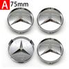 ABS Car Wheel Center Hub Caps 4PCS 56MM 60mm 75MM For Mercedes Benz AMG W203 W206 W220 W205 W211 GLA GLC Emblem Tire Rim CoversA
