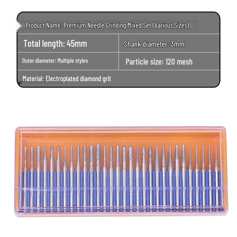 30-teiliges Diamant-Schleifkopf-Set für Jade-Schnitzerei