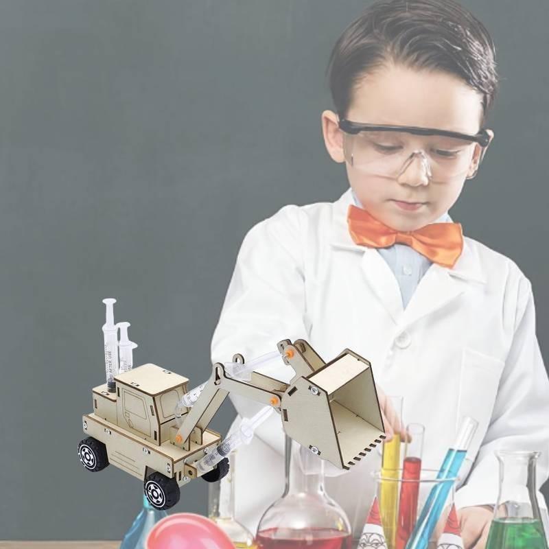 Hydraulic Excavator Material Kit For Elementary School Steam Science Diy Large Children Wooden Building Set