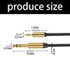 3.5mm To 6.5mm Sound Cord 1.5m interlaced Nylon Weaved Cord For Guitar And Computer Clear Tone