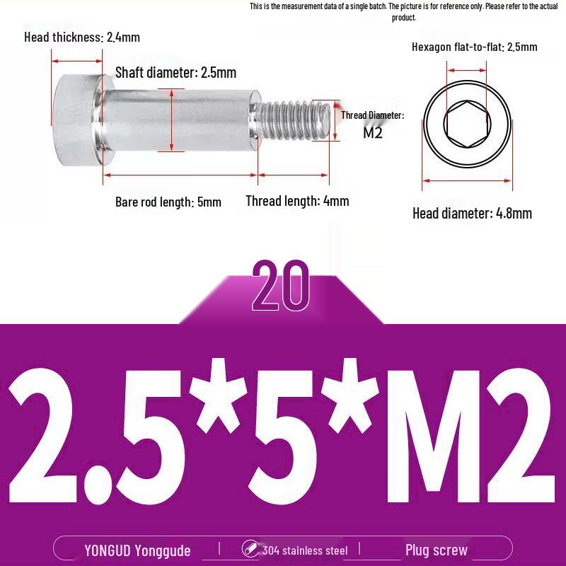 304 Stainless Steel Hex Socket Shoulder and Step Screw Set