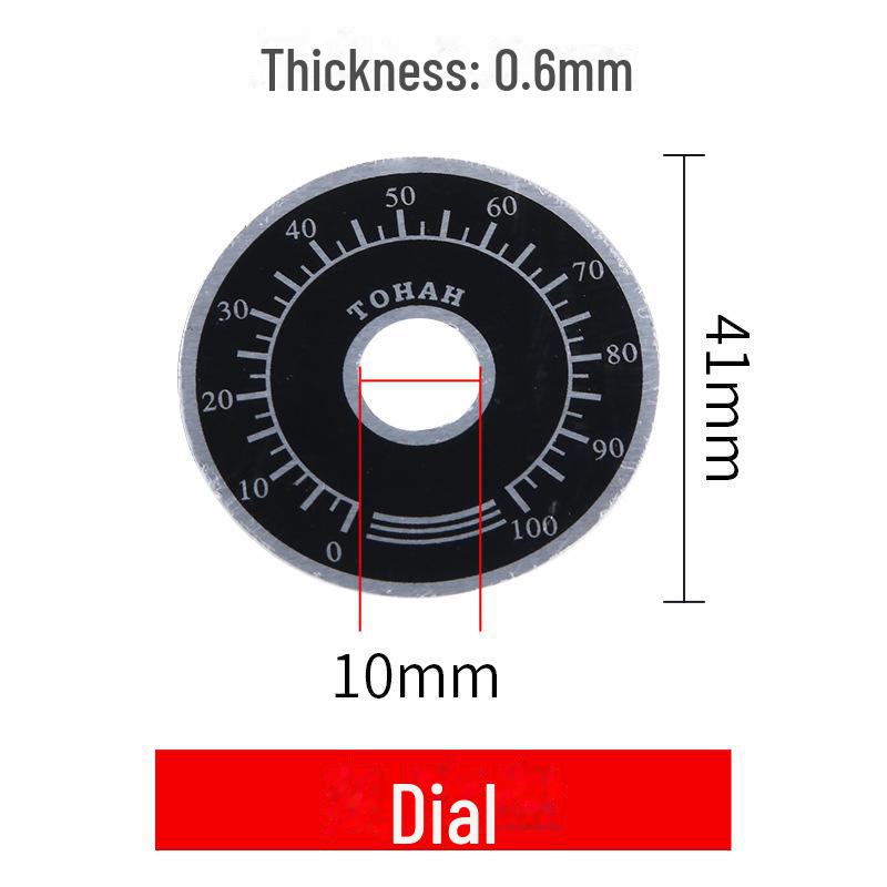 6mm Inner Hole Bakelite Potentiometer Volume Knob - Audio Adjustment Knob with Scale and Cap
