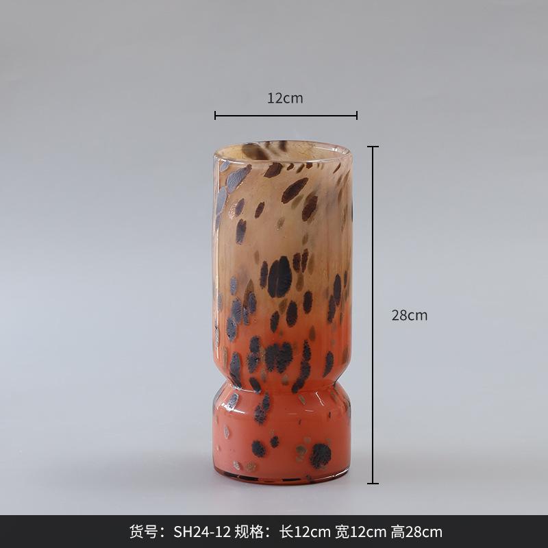 

Glass Vase for Living Room Luxury Creative Vintage Style Flower Holder for Hydroponic Lily