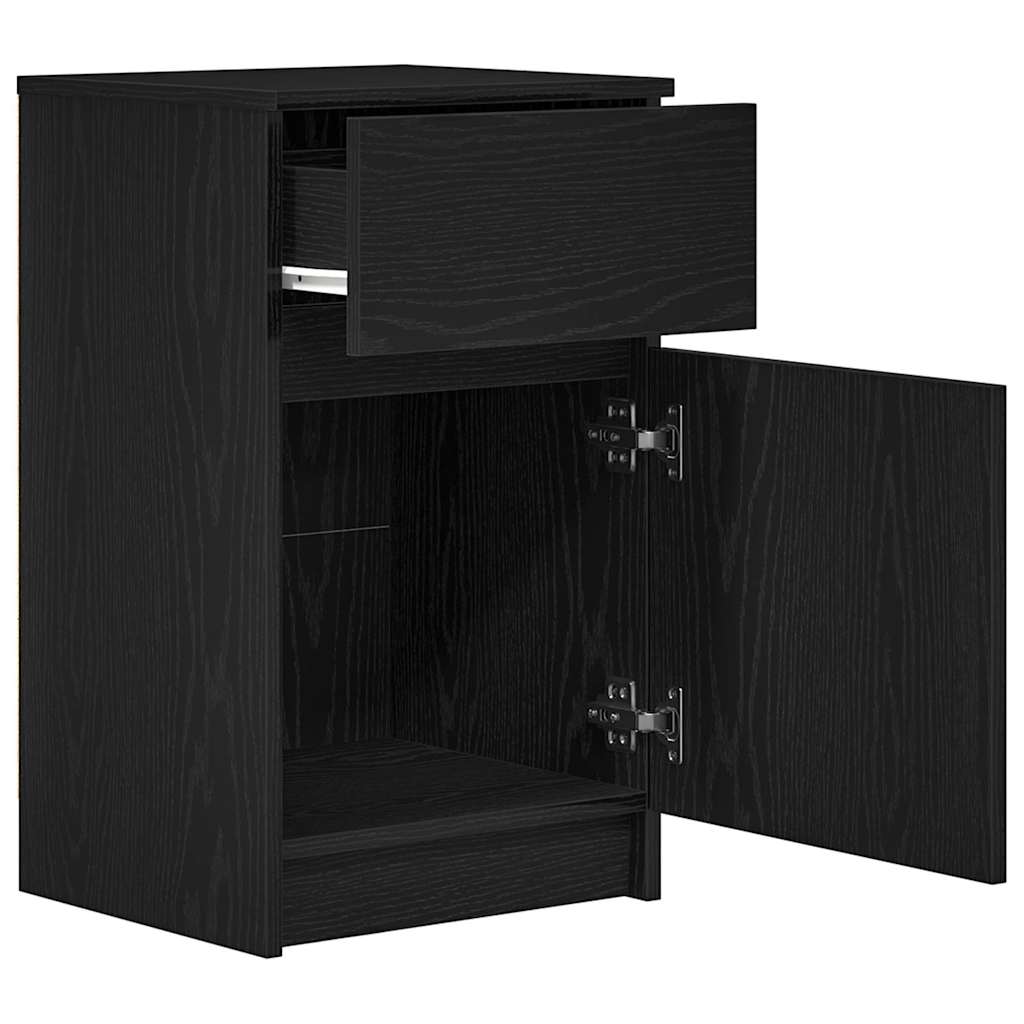 Nightstand Black 39x35x65 cm Engineered Wood