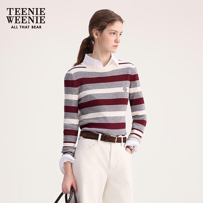 Teenie Weenie Women's Colorful Striped Knit Sweater