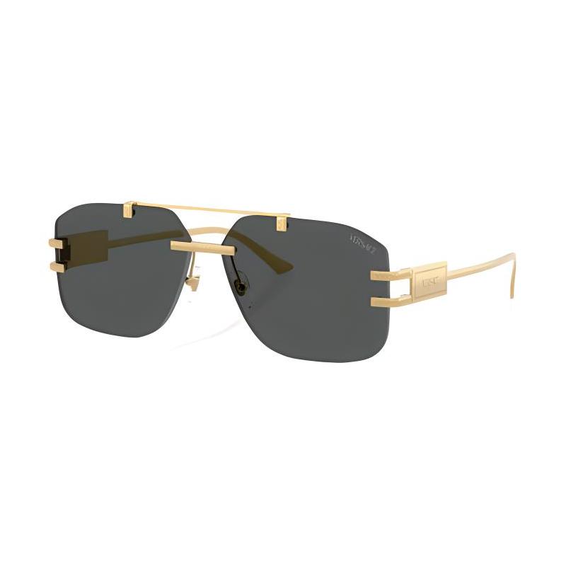 Versace Brand Design Logo Metal Pilot Sunglasses Men's Gold 19156965 VE2275-gold 60