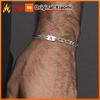 Vnox A-Z Initialarmbänder für Damen Herren, Nie verblassende Figaro-Kette, doppelreihige Gliederarmbänder, Namensgeschenk für ihn