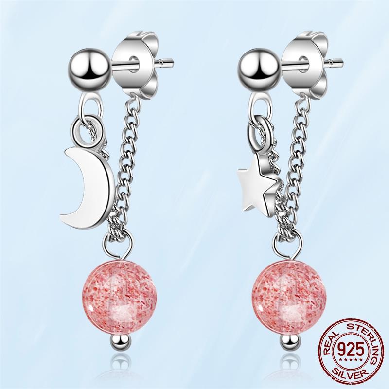 Real Original 925 Sterling Silver Daisy Flower Feather Hoop Heart Stud Earrings Fit Women Fashion Jewelry Engagement Party Gift