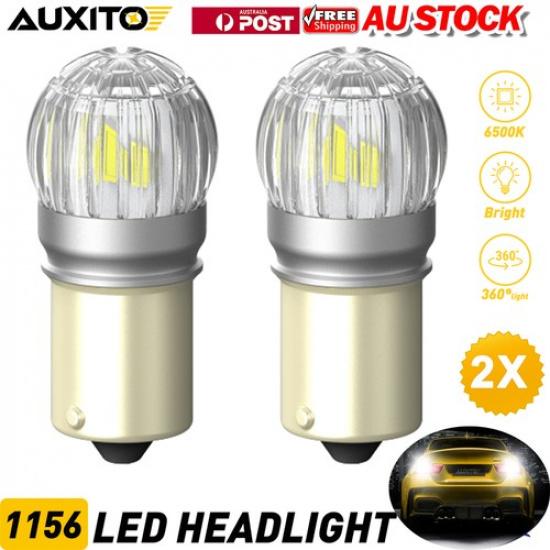 LED AUXITO Super Bright 2X 1156 P21W Backup 7506 Reverse White Light Bulbs 6000K