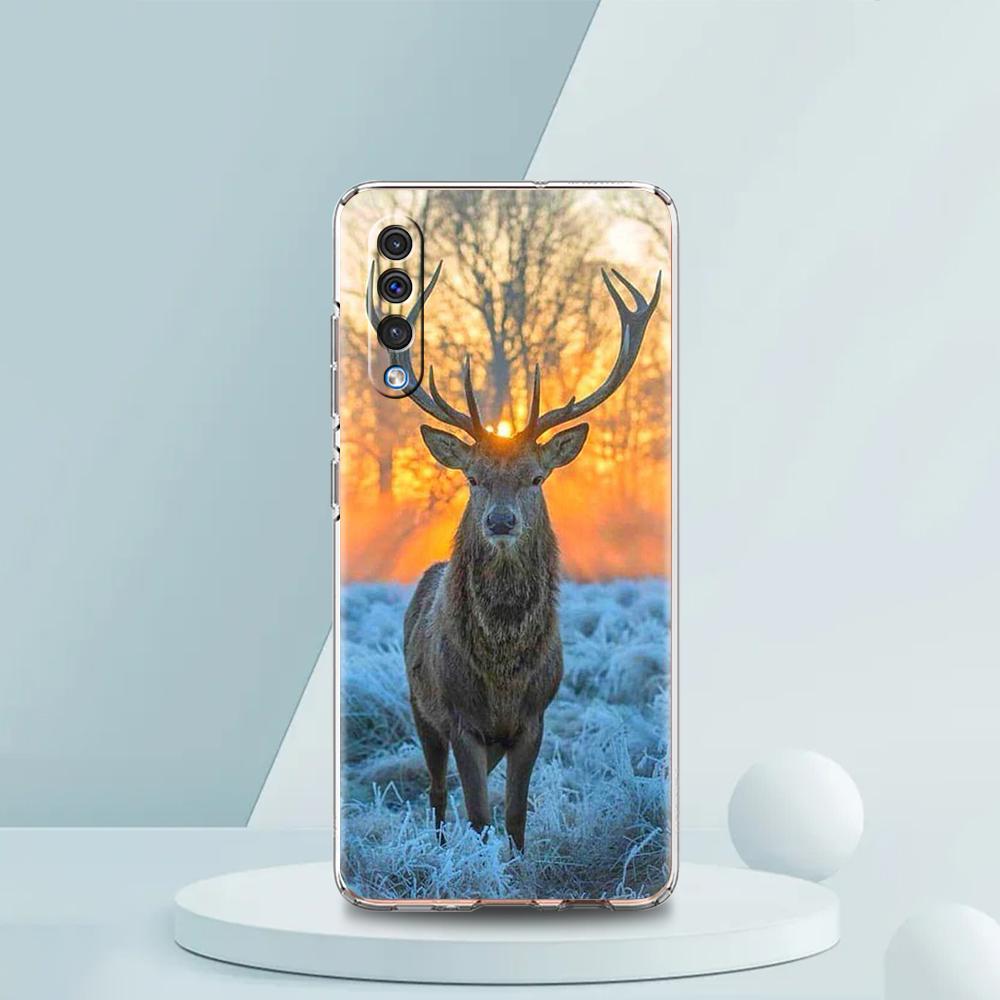 

Deer Hunting Camo Luxury Phone Case For Samsung Galaxy A12 A02 A03S A50 A70 A10 A20 A20S A30 A40 Transparent Silicone Shell Bag Samsung A40