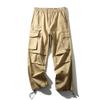American Wide Leg Cotton Pleat Paratrooper Overalls Men's Outdoor Straight Casual Trousers Foreign Trade Men's Trousers Loose Pants
