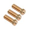 3pcs 3D Printer Extruder Brass Volcano Nozzle M6 Thread Printer Head 0.2mm Output for Sidewinder X1 TEVO Little Monster 1.75mm Filament