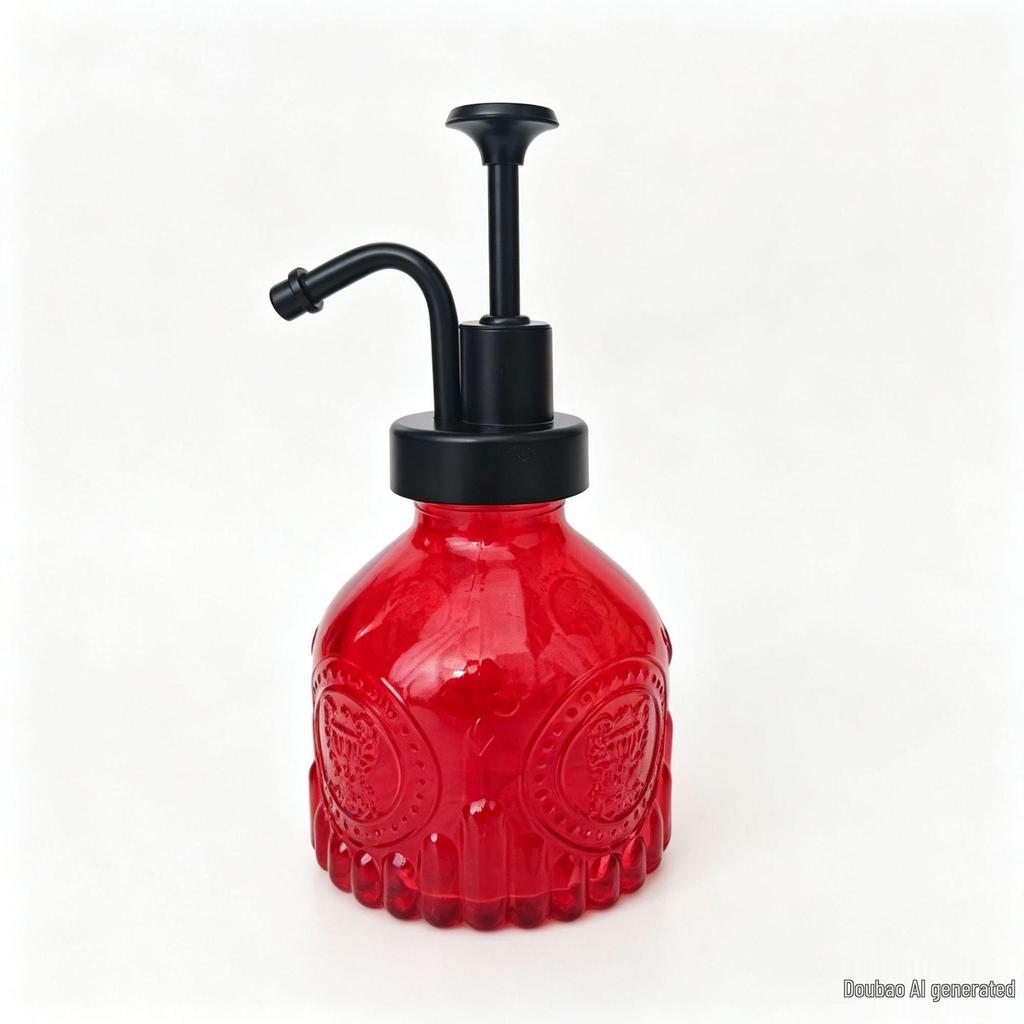 Retro Embossed Glass Spray Bottle – Small Pressure Watering Can for Garden & Home Flowers