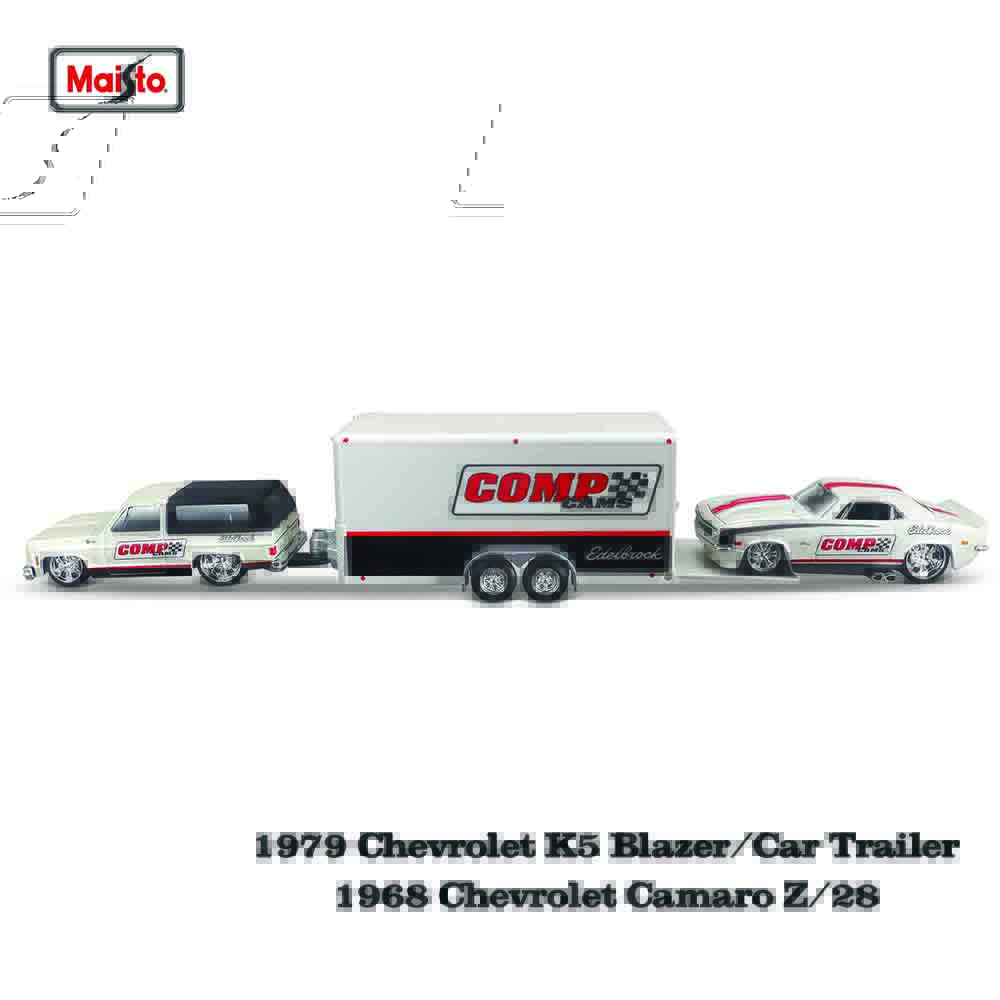 Maisto 1:64 1979 Chevrolet® K5/Car Traller/1971 chevrolet vega Blazer die-cast precision model car Model collection gift