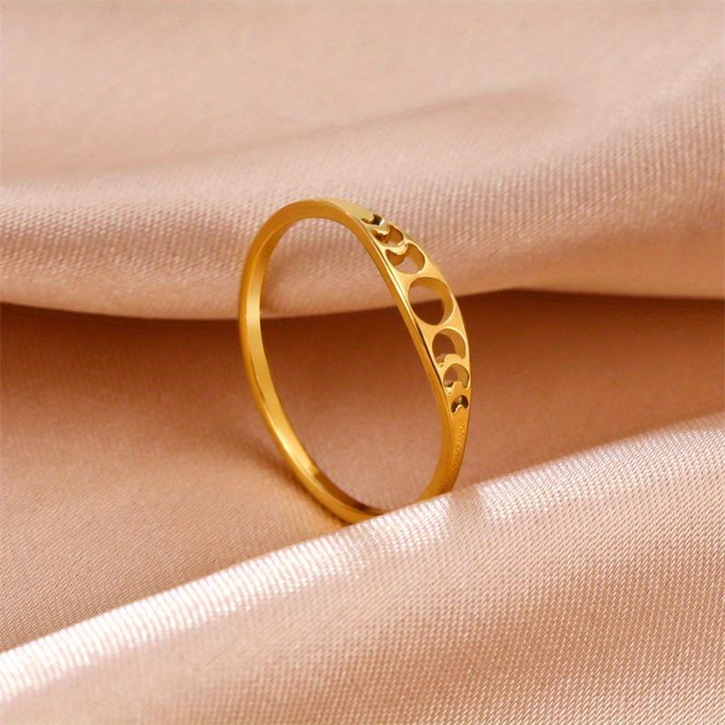 Simple and Fashionable Ring, Elegant Sun Moon Phase Women's Ring, Jewelry Wedding Gift.