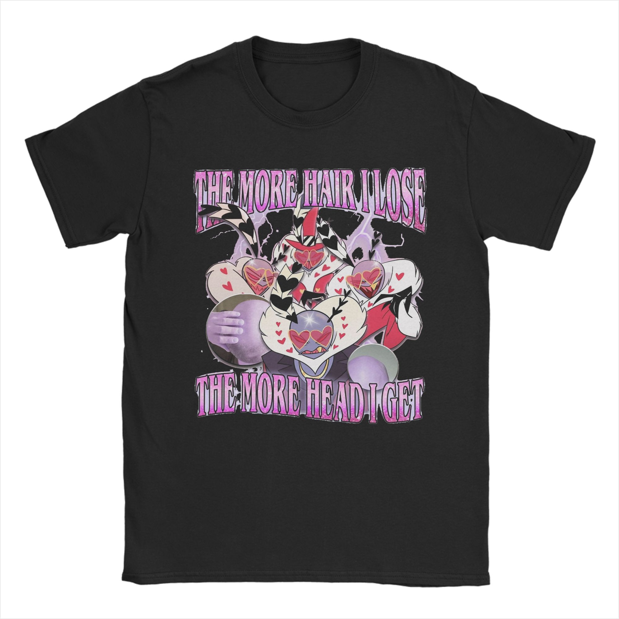 

Men s T Shirt Husk stay hydrated Hazbins Anime Hotels T-Shirts Hip Hop Summer Tee Shirt Streetwear Custom DIY Tops Plus Size 4XL