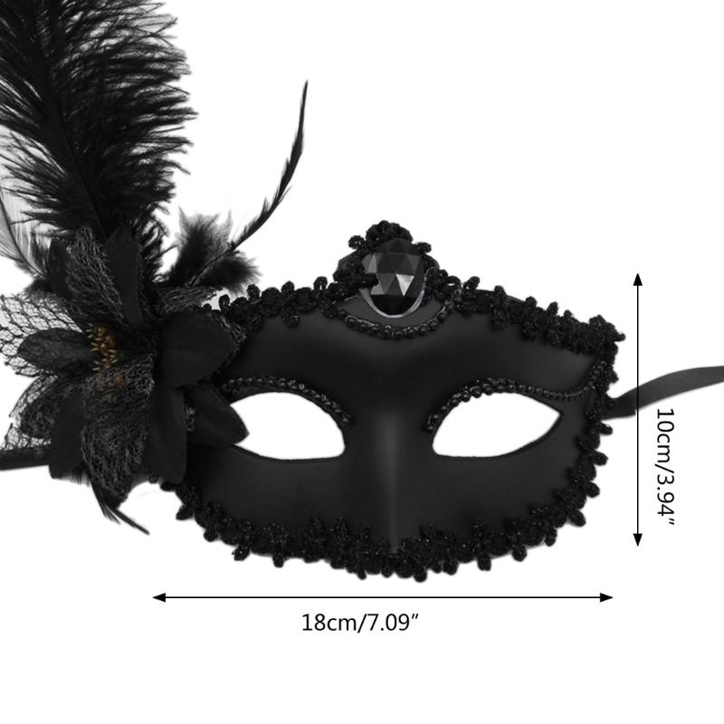Costume Lady Mask Feather Sexy Halloween Mask Masquerade Half Face Mask Sexy Carnival Mask Ball Party Performance Mask