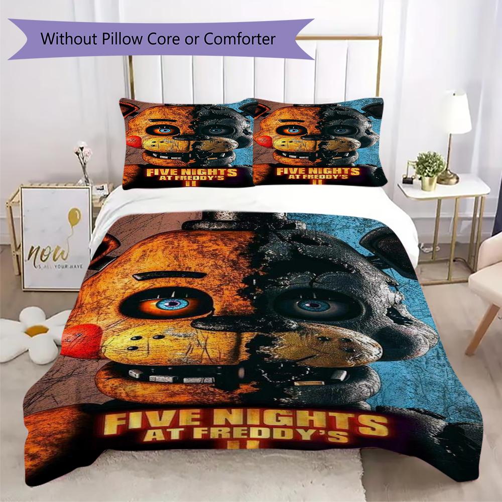 Five Nights Terror Freddy'S Threepiece Set 1 Duvet Cover 2 Pillowcase Without Core Without Core Duvet Cover And Pillowcase