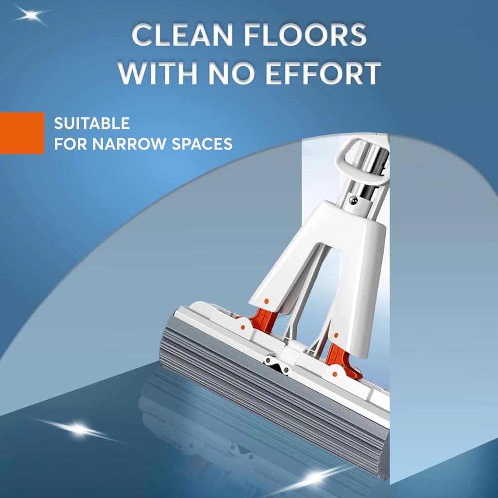 1 Pc PVA Sponge Mop for Floor Cleaning Self Twisting Mop for Bathroom and Kitchen Tile Floors Floor Mop with Sponge Mop Cleaner