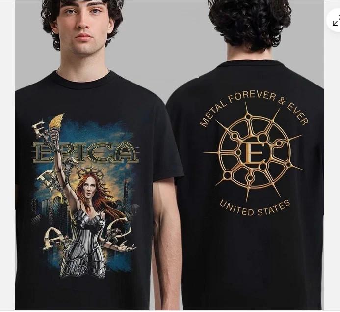 

Epica 2025 Exclusive US Tour Merch Fight To Survive reprint T-Shirt SN237 Unisex T-Shirt XL