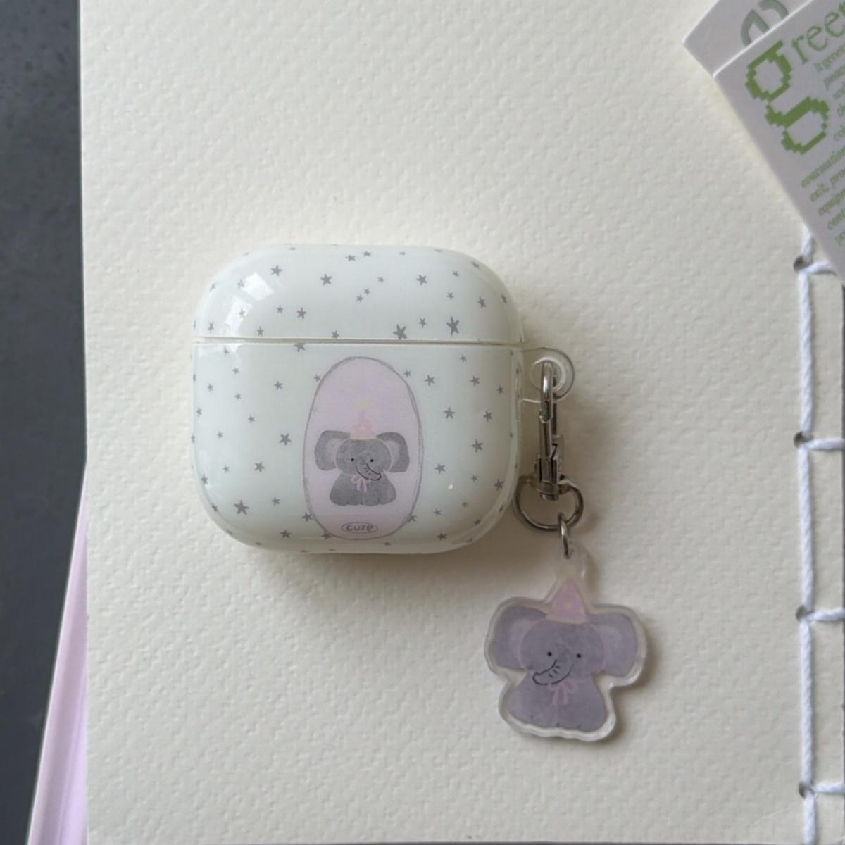 

Girl Star Grey Elephant AirPods Pro 3 4 1 2 Case Wireless Bluetooth Earphone Cover Full Protection Airpods 1/2