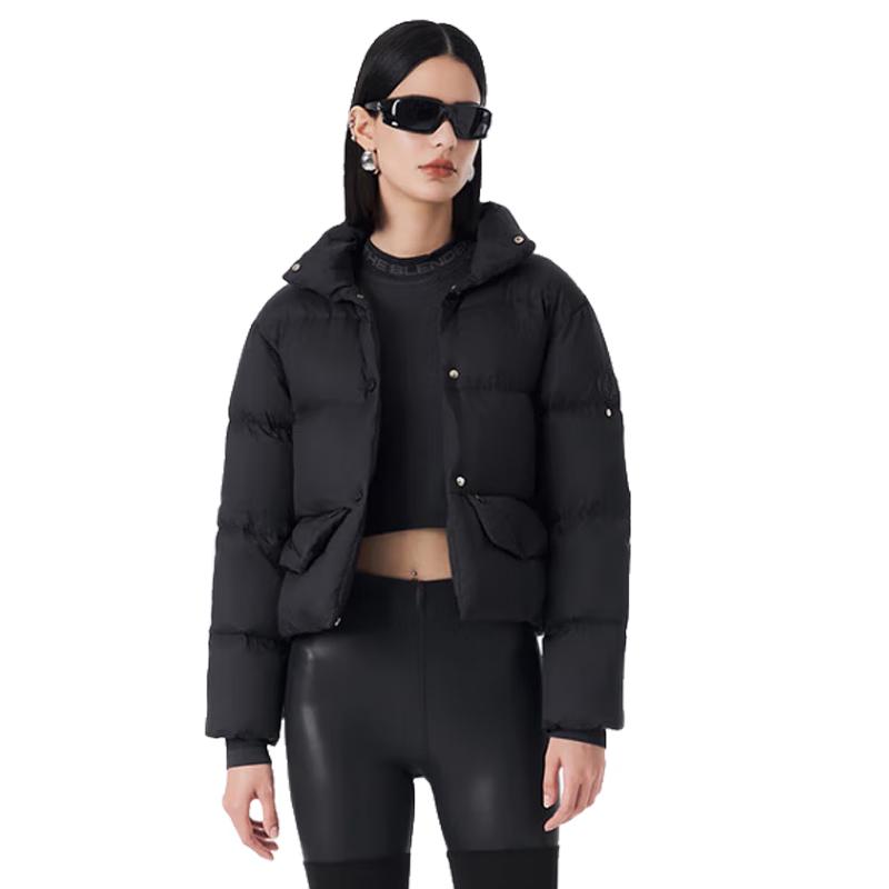 Jinyujie Women's 90% Goose Down Short Puffer Jacket