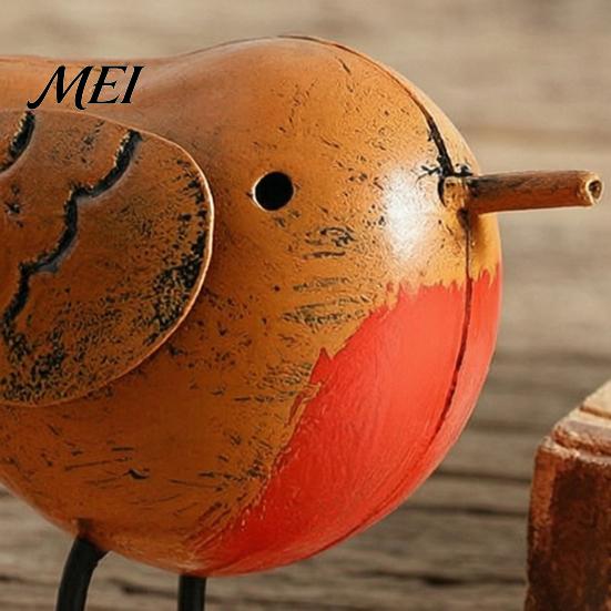 Handcrafted Animal Decor for Home Rustic Metal Birds Decoration, Outdoor Bird Garden Statue Decorative Ornaments, Unique Statues Birthday Gifts