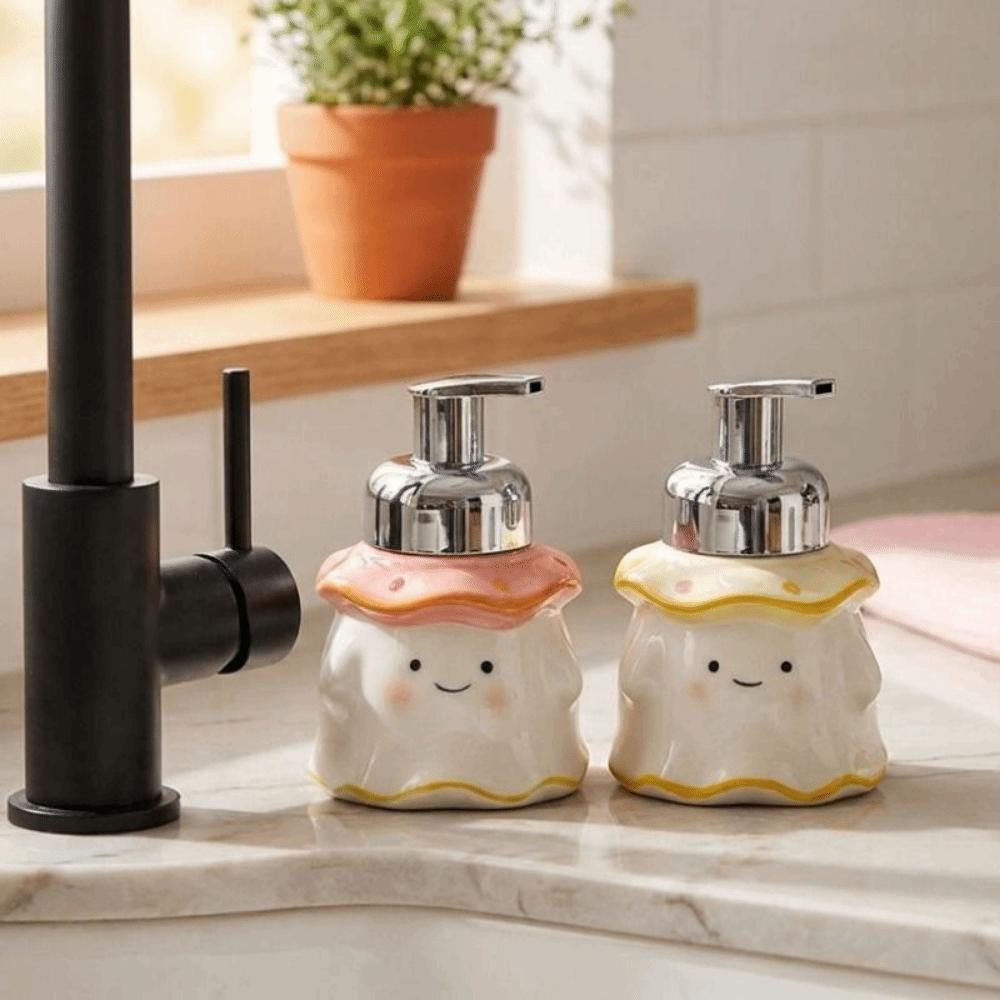 Separately Bottled Ceramic Soap Dispenser 200ML Hand Wash Bubbler Hotel Household